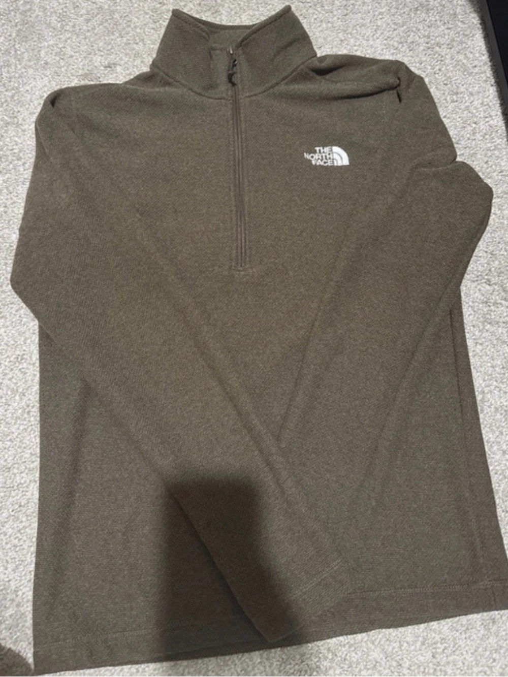 The North Face Olive Green Half-Zip Pullover